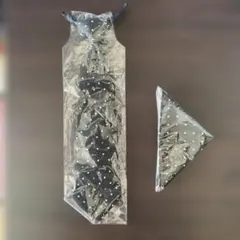 子供用フォーマルネクタイ 黒と白の水玉模様