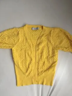LOULOU WILLOUGHBY 半袖カーディガン イエローのサムネイル