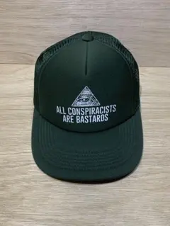ALL CONSPIRACISTS ARE ロゴ メッシュキャップ フォレスト