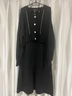 ニットカーディガン　ロングワンピース　セットアップ