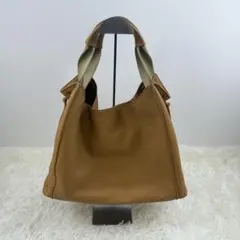 キタムラ　ブラウンレザー　ハンドバッグ