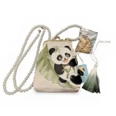 パンダ刺繍トートバッグ＆ポーチセット