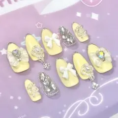 ネイルチップ 現品 オーダーメイド ハンドメイド 韓国 推し活 かわいい