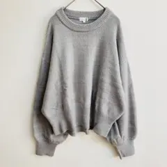 【美品】ゆるふわ バルーンスリーブ LAKOLE ニットセーター グレー