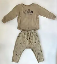 ＧＵ　長袖　カットソー　長ズボン　パンツ　セット　90