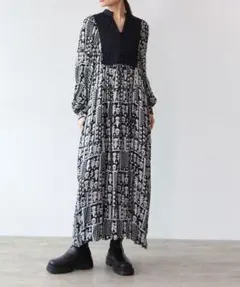 インド製 ne Quittez pas ヌキテパ ボリュームスリーブワンピース