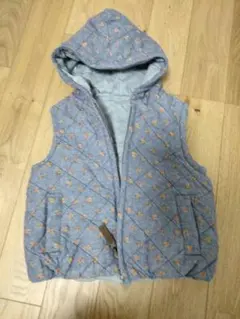 ブランシェス　花柄キルティングベスト 110cm