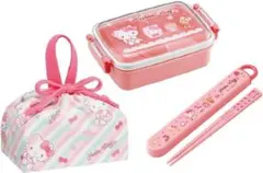 新品◆Skaterお弁当箱3点セット◆ハローキティお箸巾着袋サンリオ子供日本製