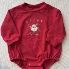 サンタクロースロンパース　サイズ70〜80