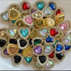 デコパーツ　カボション　センターパーツ　ビジュー　ハート　ストーン