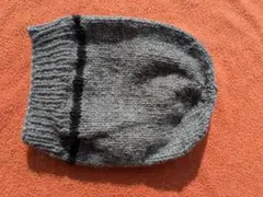 ⑯グレーのニット帽