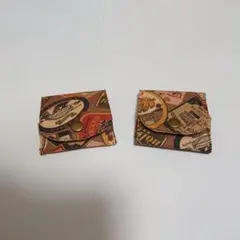 ハンドメイド　ヴィンテージ風コインケース2個セット
