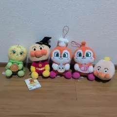 アンパンマン ぬいぐるみ 5点セットメロンパンナちゃんドキンちゃんアンパンマン号