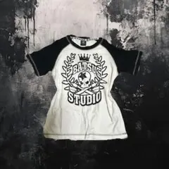 グラフィック Tシャツ ドクロ パンク ゴシック 平成 グランジ y2k