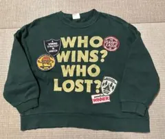 ダークグリーン トレーナー WHO WINS?