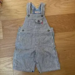 MIKI HOUSE ストライプオーバーオール M