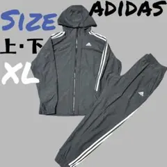 adidas スポーツフードジャケット O/XL 3ストライプ