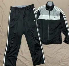 アディダス adidas ジャージ セットアップ ブラック L