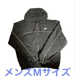 【美品】NIKEナイロンジャケット フーディ マウンテン　Mサイズ 刺繍ロゴ