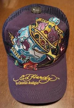 【エドハーディ】Ed Hardy メッシュキャップ パープル