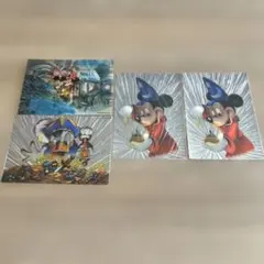ディズニー　ポストカード　3D レトロ