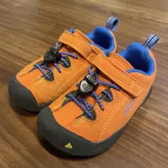 【KEEN】ジャスパー スニーカー オレンジ ブルー キッズ 15cm