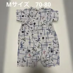 ダブルビー　ベビー甚平　ロンパース　Mサイズ　70-80