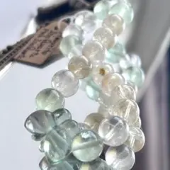 蝶々フローライト♡アイリスクォーツ♡天然石デザインブレスレット