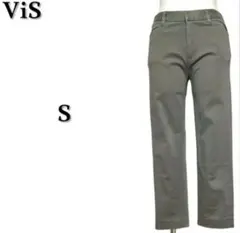 ViS ビス　クロップド丈　ストレートパンツ　Sサイズ　カーキのサムネイル