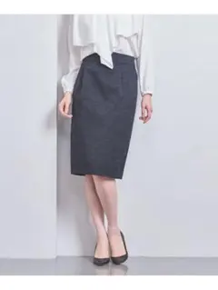 UNITED ARROWS タイトスカート　オフィス　ネイビー　38 M 膝丈のサムネイル