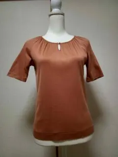 オレンジブラウン 半袖 カットソー 美品