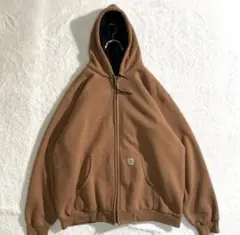 カーハート ジップパーカー ブラウン 裏地サーマル Carhartt