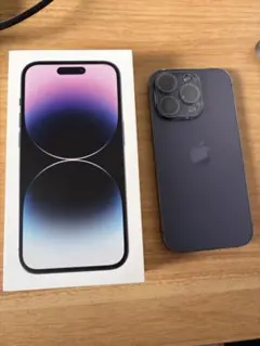 【美品】simフリー iPhone 14pro 256GB ディープパープル