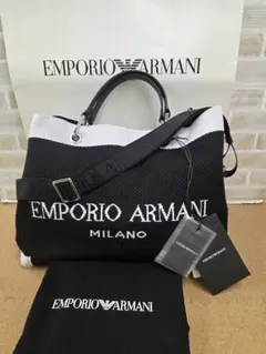 EMPORIO ARMANI トートバッグ ブラック &ホワイトのサムネイル