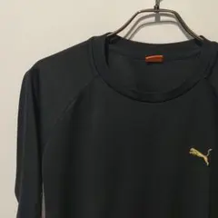 416 PUMA プーマ 半袖Tシャツ ブラック ゴールドロゴ