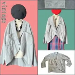 レトロ︎✦︎ヴィンテージ古着︎✦︎グレー︎✦︎変形デザイン︎✦︎春ジャケット︎︎✦︎薄手︎✦︎80s