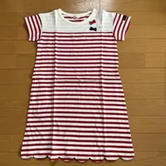 ボーダーワンピース HusHusH 110cm