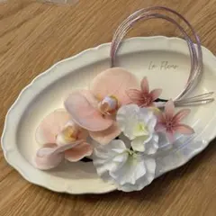 和装　髪飾り　ヘッドパーツ　胡蝶蘭　ウェディング　成人式　卒業式　顔合わせ