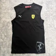 PUMAプーマ フェラーリ ノースリーブ Ｔシャツ ブラック メンズ M