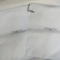 0205CHRISTIAN DIOR ホワイト収納袋 2点セット