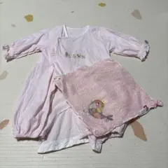 エンゼル　ツーウェイオール　ピンク　スナップ付きハンカチセット