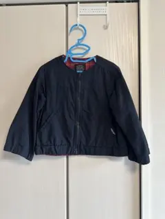 ネイビー チェック　リバーシブルジャケット 100cm