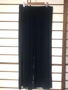 UNIQLO プリーツストレートパンツ(丈短め) ブルー　XXL