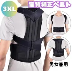 猫背矯正ベルト 姿勢サポーター 腰痛 姿勢補正 肩こり解消 背筋 3XL