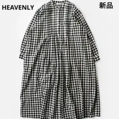 〈新品〉ヘブンリー コットン ウール ピンタック ワンピース　ギンガムチェック