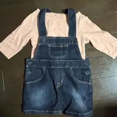 《超美品❣️》無印100スカートオーバオール