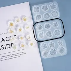 お花 6種 シリコンモールド ハンドメイド レジン パーツ 型 《A033》