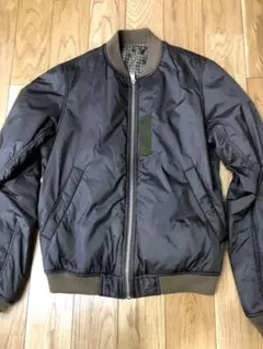 美品 アルファインダストリーズ ナノユニバース リバーシブルブルゾン MA-1