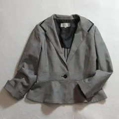 ESPRITMUR/テーラードジャケット/13AR/千鳥格子/通勤/フレア/黒