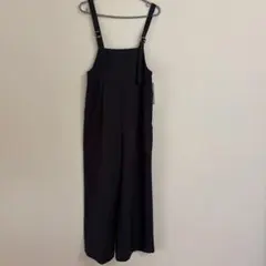 バックルつきサロペットワイドパンツ DARK GRAY